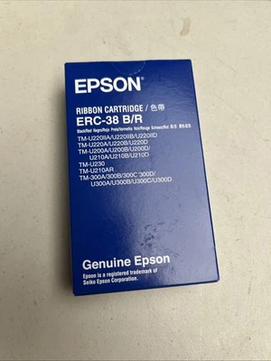 Genuine Epson ERC-38 B/R Ink Ribbons,Black/ Red #C43S015376 - Image 1 of 4