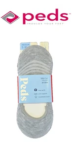 Peds mittelhohe Damen-Sportsocken schwarz & grau unsichtbar weich gefüttert 6er-Pack - Bild 1 von 4