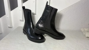 ZARA Chelsea Boots Schwarz Leder Herren 38 - Bild 1 von 11