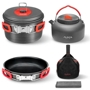 Camping Cookware Set - Lightweight Camping Cookware Mess Kit - Camping Pots a... - Picture 1 of 8