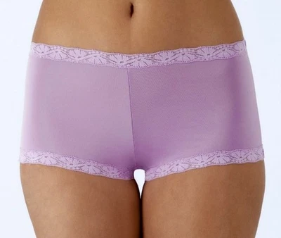 MAIDENFORM Fabulous Fit Classic Lace Trim Lilac Boyshort Panty Wmns S M L XL 2XL - Image 1 of 4