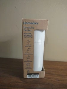 NIB HoMedics Breathe Better Portable Ultrasonic Humidifier In White - Picture 1 of 4