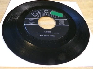 The Perry Sisters 45 - Fabian - Decca 9-30910 - Picture 1 of 2