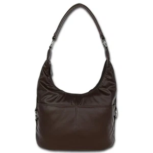 DrachenLeder Donna Borsa Marsupio Borsa Braun Similpelle 37x18x25 CM OTS100N - Foto 1 di 9