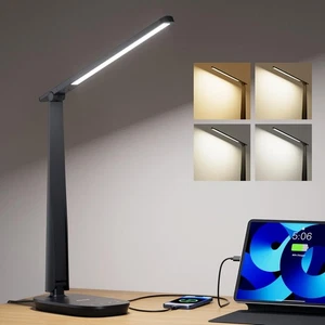 Honeywell LED Desk Lamp for Home Office, Eye-Caring Light with 4 Color Black  - Picture 1 of 9