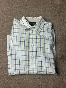 Musto Shirt Mens 16" M/L White Multicoloured Long Sleeve Check Pattern Button Up - Picture 1 of 7