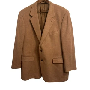 Giacca blazer Brooks Brothers 2 bottoni singola sfiato 100% capelli cammello uomo 45 reg - Foto 1 di 8