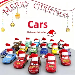 Cars Christmas Hat Series Christmas Gift Lightning McQueen Alloy Race Car Toy  - Picture 1 of 38