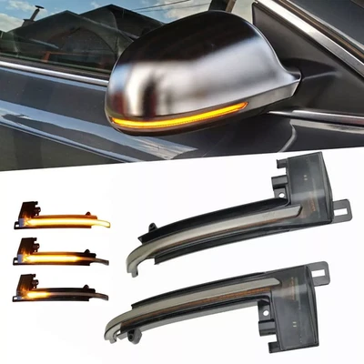 2x Mirror Turn Signal Light For Audi A3 8P A4 A5 A6 A8 Q3 8K0949101/8K0949102 - Image 1 of 4