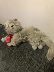 TY Beanies 8" Grey Vintage Persian Cat Beani 2001 Soft Stuffed Toy - Picture 1 of 4