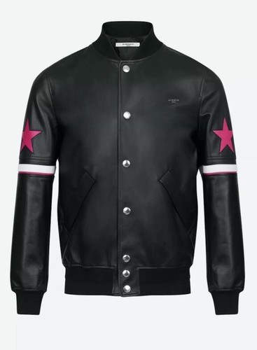 Giacca bomber Givenchy in pelle di agnello taglia 48 vendita al dettaglio $3.625