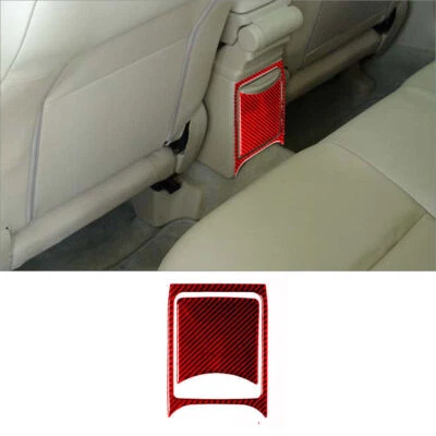 Cubierta portavasos central trasero de fibra de carbono rojo para Subaru Forester 2005-2008 Foto 1 de 4