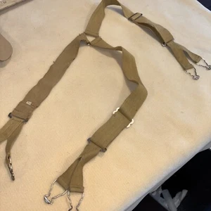 Vintage Men's Suspenders: Side Grip, Stainless Steel Loop Snaps, Clips, - Picture 1 of 7
