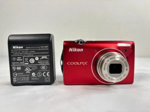 Nikon COOLPIX S5100 Red 12.2MP Digital Camera from Japan Works English Display - Picture 1 of 9