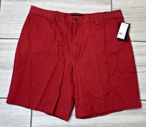 US Polo Assn Men’s Red Flat Front Chino Shorts Size 38 9" Inseam 100% Cotton NWT - Picture 1 of 8