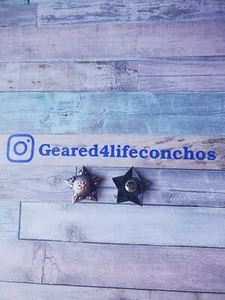 WESTERN HORSE SADDLE TACK Bronze Star Bling Unique Replacement CONCHOS 1 1/4" - Picture 1 of 3