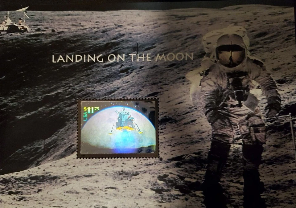 2000 Landing on the Moon $11.75 Sc 3413 hologram, sheet of 1 MNH - Image 1 of 1