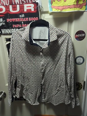 MENS JOHN LENNON CASUAL DRESS BUTTON DOWN LONG SLEEVE SHIRT Brown Tan - Image 1 of 4