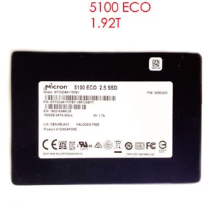 1.92TB Micron 5100 Eco 1.92 TB SSD eTLC SATA III 6Gbps PLP 2.5" MTFDDAK1T9TBY - Picture 1 of 3