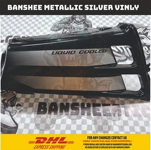 Yamaha Banshee 2001 Decals Sticker Tank Metallic Silver On Transparent Vinyl L&R - Picture 1 of 15