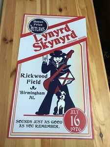Poster concerto Lynyrd Skynyrd 16 luglio 1976 Birmingham AL - Rickwood Field - Foto 1 di 1