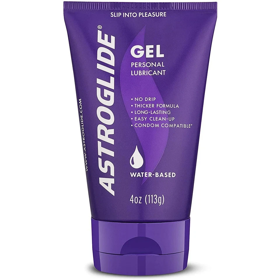 Astroglide Lot/2 pcs Unisex  Personal Lubricant Gel Water Based  4oz No Drip new - Image 1 of 1