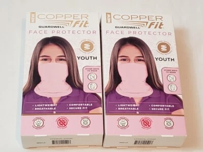 2 Guardwell Copper Fit Face Protector Youth Pink — 第 1/2 张图片