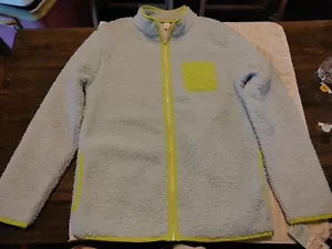 CAT & JACK Girl’s Light Blue Sherpa Fleece Full Zip Jacket..Size Large - Picture 1 of 3