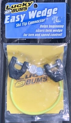 Lucky Bums Easy Wedge Ski Tip Connector for Beginners - Yellow NEW