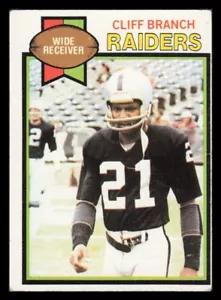 3 1979 Topps Oakland Raiders Football Cards Cliff Branch Art Shell M Jackson VG- - Picture 1 of 6