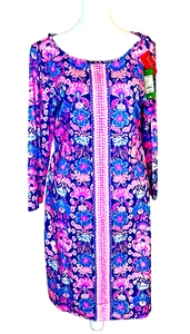 LILLY PULITZER *** NEW WITH TAGS *** MARLOWE DRESS Size L IN IRIS BLUE - Picture 1 of 3