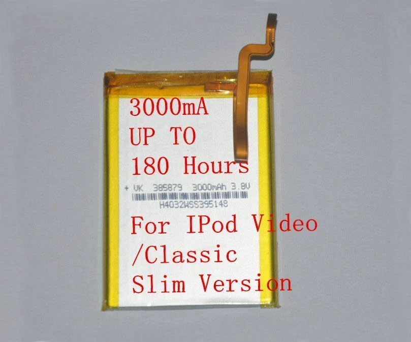 LOTE 3000mAh bateria SSD atualizada para iPod 5ª geração vídeo 30GB alta capacidade - Imagem 1 de 1