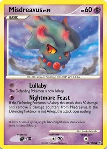 MISDREAVUS 68/100 - COMUNE NON HOLO - DP Stormfront - 2008 CARD POKEMON - NM/M - Foto 1 di 2