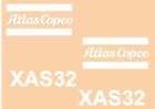 Atlas Copco XAS32 Aufkleber 4 stcke sticker kompressoren compressor 4 mal