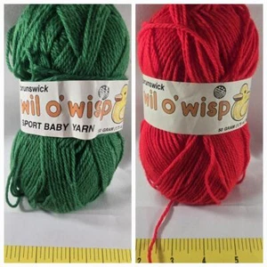 Brunswick Yarn wil o' wisp 100% Acrylic 50g  1.75oz - Picture 1 of 5