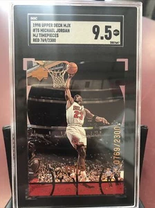 MICHAEL JORDAN Upper Deck 1998-99 MJX #75 2300 MJ Timepieces SGC 9.5 MT+ - Picture 1 of 7