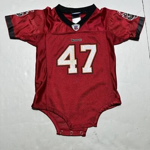 John Lynch 47 Tampa Bay Buccaneers Jersey Toddler 24 Months One Piece Red - Picture 1 of 9