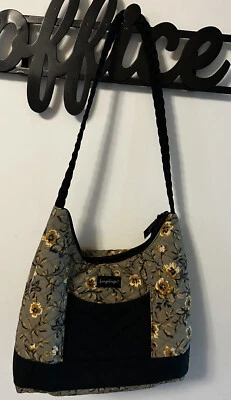 Monedero de hombro Longaberger caqui floral ☼ Foto 1 de 4