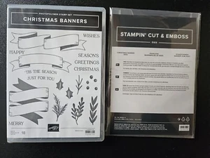 Stampin Up! BANDERAS DE NAVIDAD Y PANCARTAS COORDINADORAS TROQUELES Holly Retirado - Imagen 1 de 3