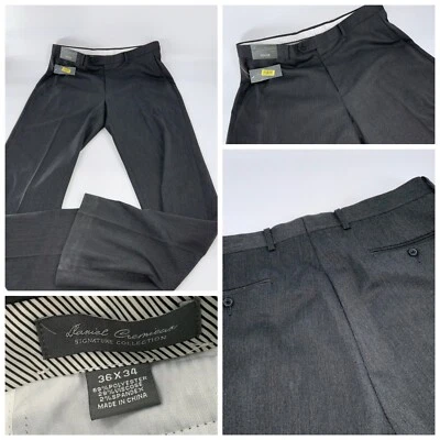 Daniel Cremieux подпись брюки мужчин 36 x 32 серый эластичной плоский передний новый с Ярлыками YGI B2-434 - Изображение 1 из 4