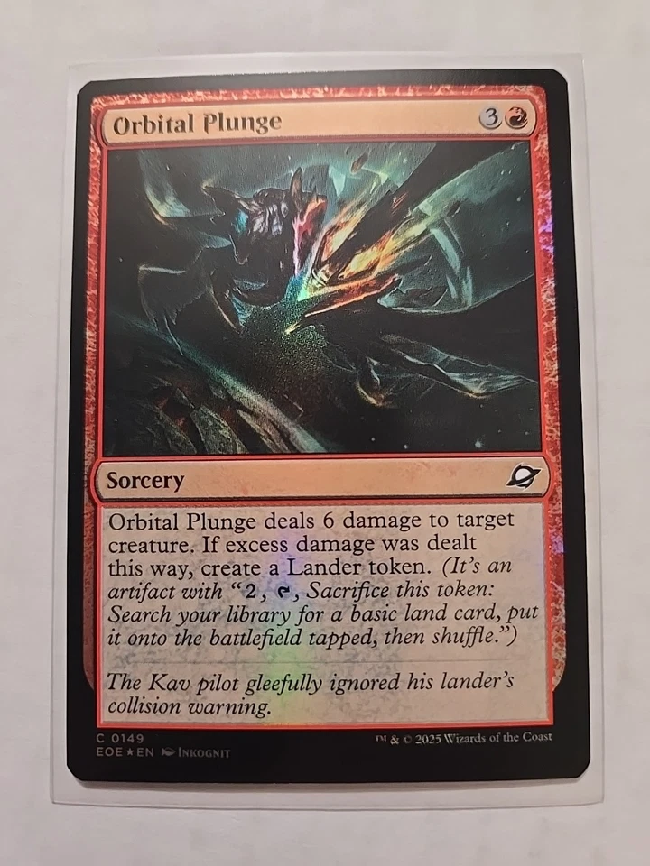 Orbital Plunge (Foil) - Edge of Eternities - LP - Common - Sorcery - MTG  - Image 1 of 1