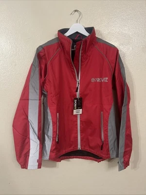 Jaqueta de ciclismo feminina Proviz rosa reflexiva à prova de vento impermeável EUA tamanho 6 NOVA - Imagem 1 de 4