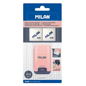 Set de Goma de Borrar y Sacapuntas Milan Afilaborra Compact Serie 1918 Doble  - Imagen 1 de 1