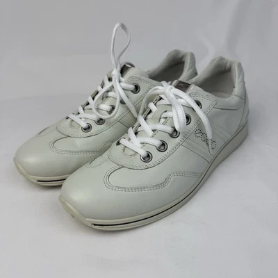 ECCO Women's Mobile II Premium Leather Fashion Sneakers Sz 9.5 White - Image 1 of 4