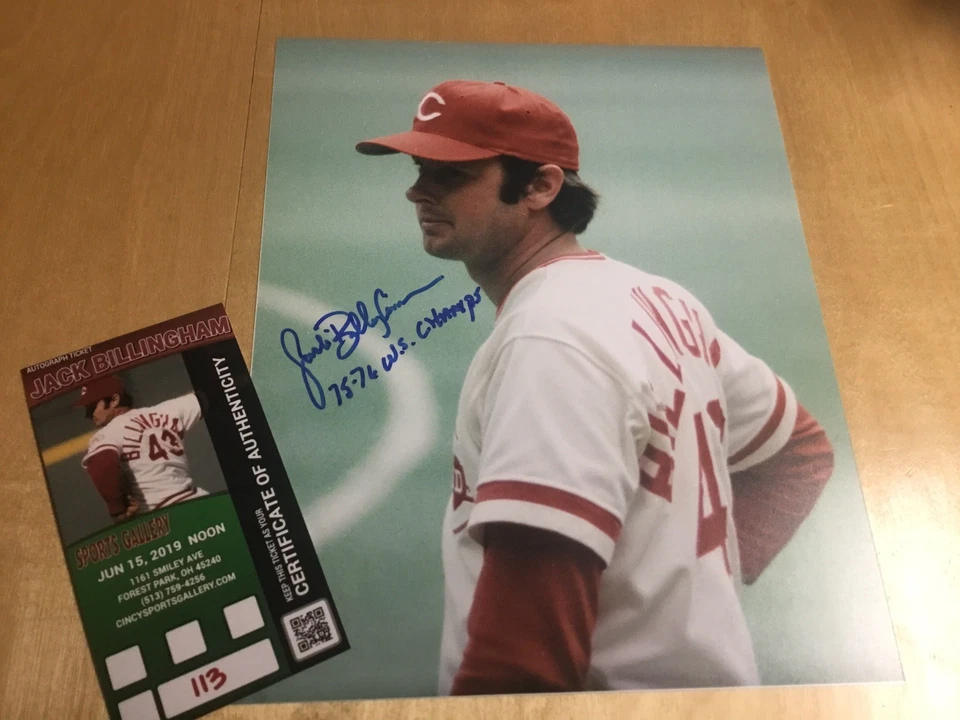 Reds Jack Billingham signed 8x10 with WCOA  - Image 1 of 1
