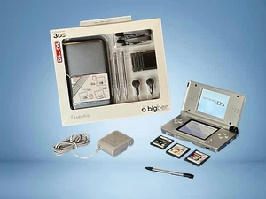 Nintendo DS Lite Kobaltblau/Silber mit nagelneuem Zubehörpaket und 3 Spielen - Bild 1 von 22