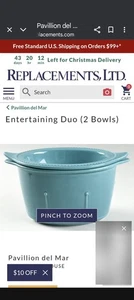 Pavillon Princess House Del Mar Aqua Entertainment Backen Duo Dip Kühler Schalen - Bild 1 von 2