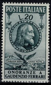 1950 ITALIA REPUBBLICA ONORANZE A GAUDENZIO FERRARI 1 VAL NUOVO MNH MF1301 - Imagen 1 de 1