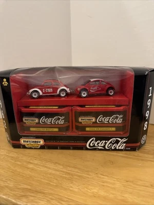 Matchbox 1:64 scale Coca-Cola series 1962 VW Beetle & 1998 VW Concept 1 - Image 1 of 4