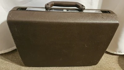 Maletín rígido vintage Samsonite Delegate marrón excelente interior. Foto 1 de 4